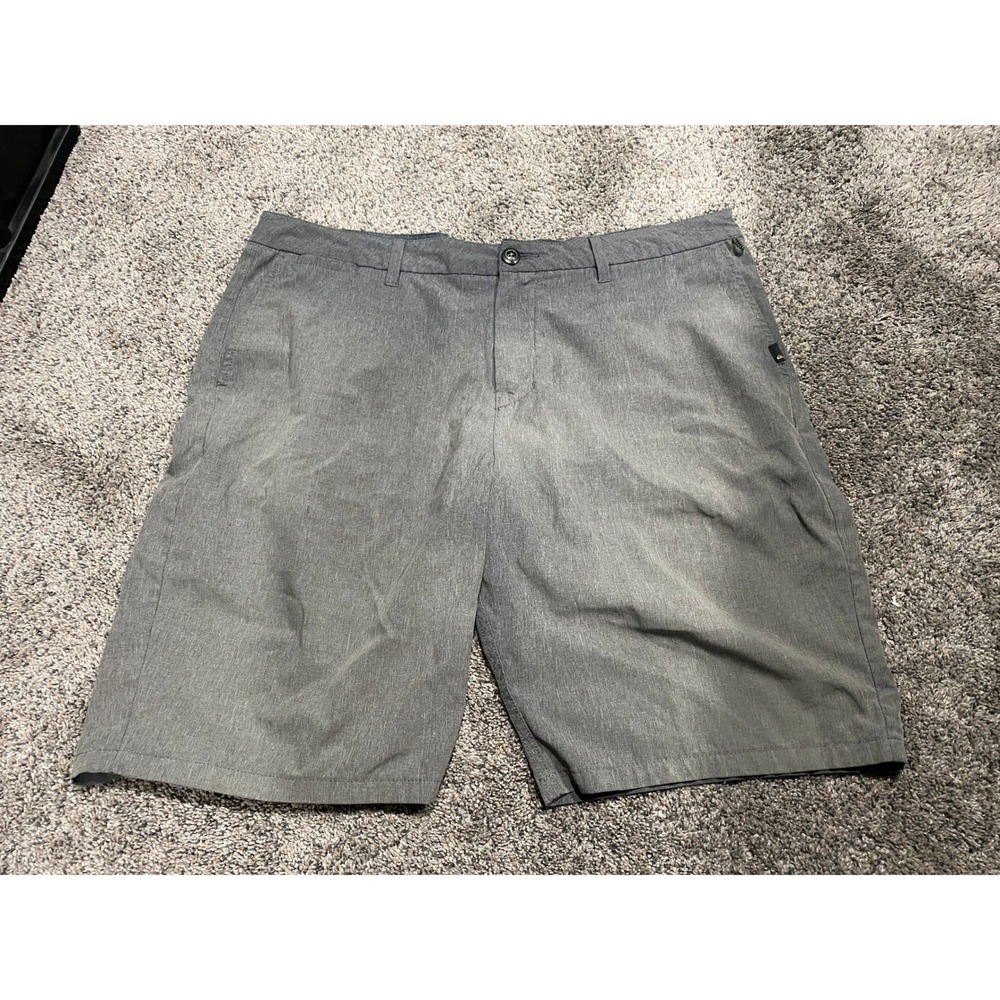Quiksilver Amphibian Shorts 4-Way Stretch Heathered Gray 38 Excellent